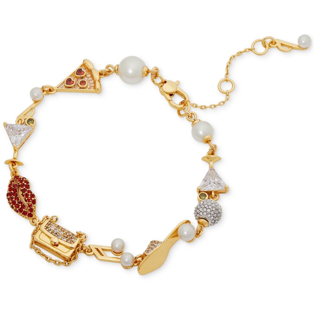 SOLD!!! Kate Spade- Gold-Tone Hit the Town Charm Bracelet